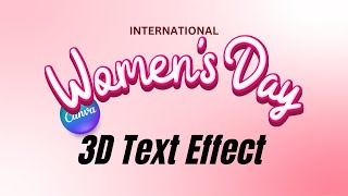 3D TEXT EFFECT FOR INTERNATIONAL WOMEN'S DAY | CANVA TUTORIAL screenshot 2