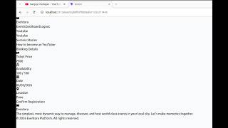 Node js and ReactJS Events Management