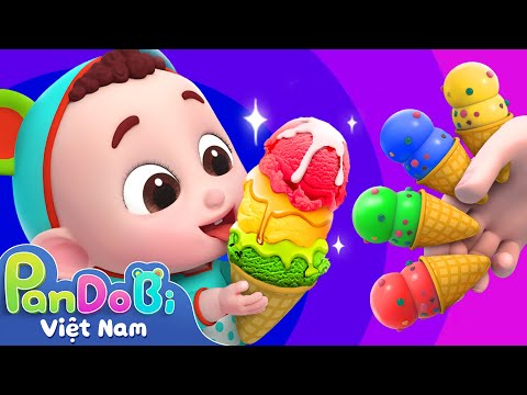 Cùng nhau làm những chiếc kem sắc màu | Play & Learn | Nhạc thiếu nhi vui nhộn | Super Pandobi