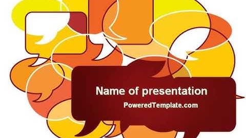 Speech Balloons PowerPoint Template by PoweredTemplate.com