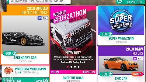 FH4 Forzathon Challenge, Forzathon Shop - Summer Update 33 - Apollo IE, Trading Paint Skills