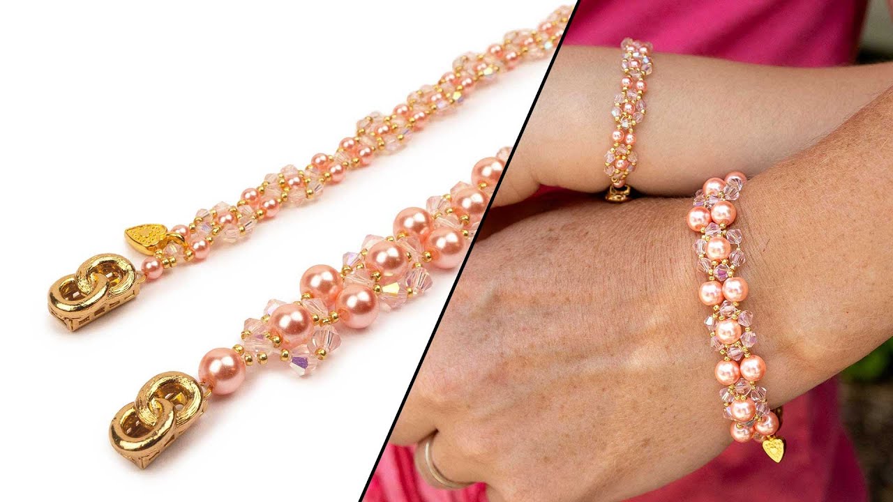 Mommy and Me Pearl Bracelet - DIY Jewelry Making Tutorial by PotomacBeads