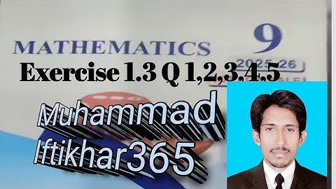 Class 9th math Exercise 1.3 Question 1,2,3,4,5