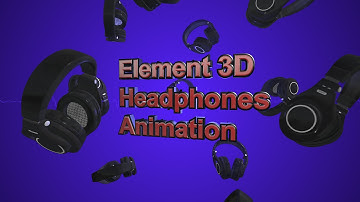 Headphones - Element 3D Animation