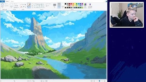 i painted a WHIMSICAL mountain landscape in MS Paint