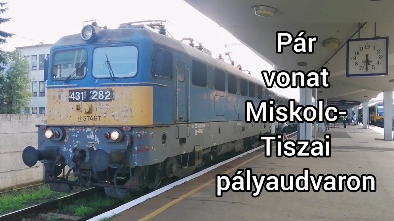 Pár vonat Miskolc-Tiszai pályaudvaron