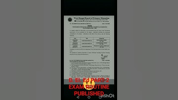 #youtube shorts #D. el. Ed part 2 Final Exam Schedule Published(session-2022-2024 )