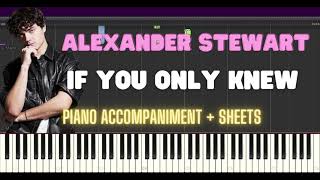 Alexander Stewart -If you only knew Piano tutorial LIKE THE ORIGINAL + SHEETS + lyrics