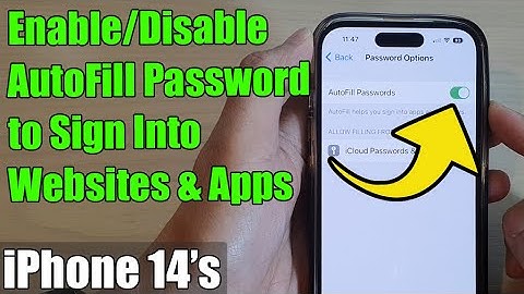 iPhone 14/14 Pro Max: How to Enable/Disable AutoFill Password to Sign Into Websites & Apps