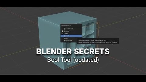 Blender Secrets - Bool Tool (updated) + workflow tip