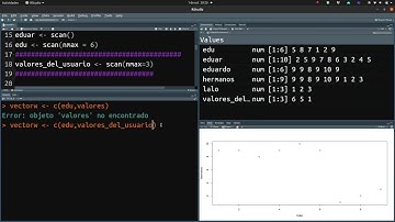05 Programación básica usando R y RStudio. Declarando vector con c() y con scan()
