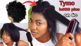 I used Tymo straightener brush on my 4c hair/I’m still shocked 😳