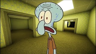 Squidward no clips into the backrooms