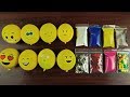 Making Slime with Emoji Funny Balloons and Bags