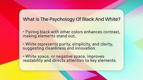 What Is The Psychology Of Black And White? - Graphic Design Nerd