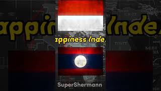 Indonesia VS Laos | SuperShermann #shorts #indonesia #laos #countrybattle #geography #onlyeducation