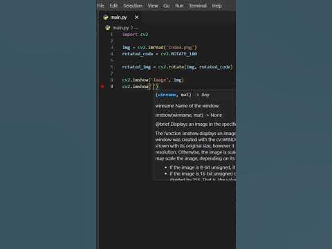 how to rotate a Image in Python #shorts - YouTube