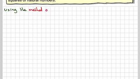 The method of differences and sum of squares of natural numbers