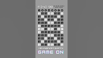 Number Patterns: Find "98". #shorts