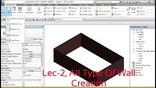 Revit Architecture Creation Of All Type Of  Wall In Revit  Lec-2