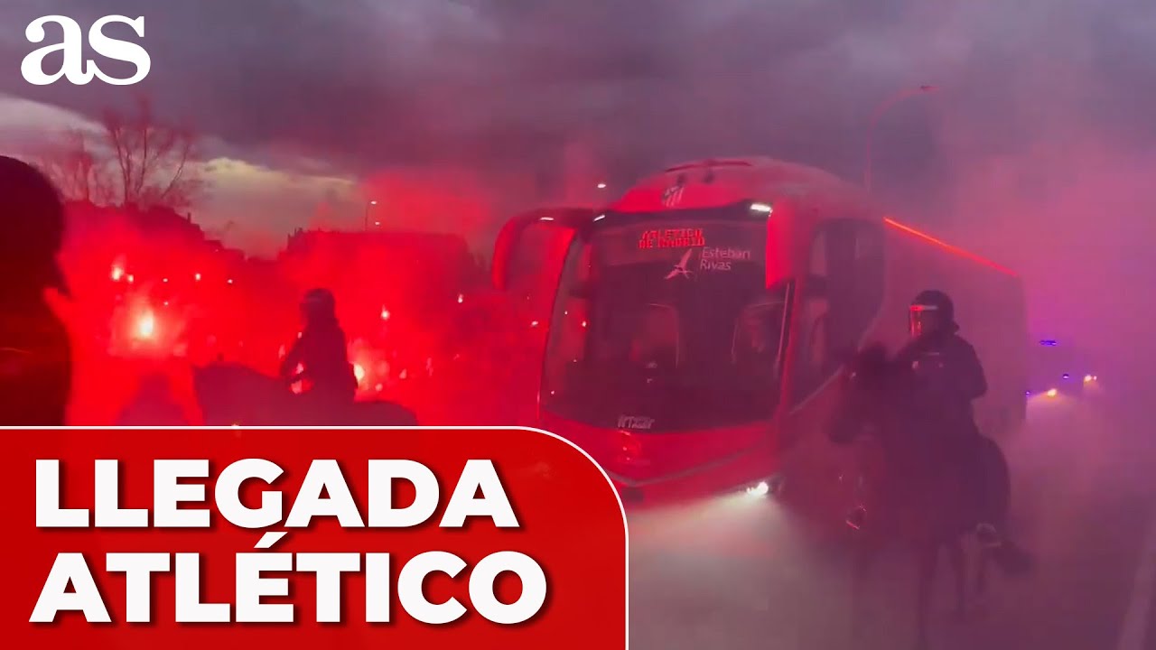El ESPECTACULAR RECIBIMIENTO al ATLÉTICO de MADRID en el METROPOLITANO