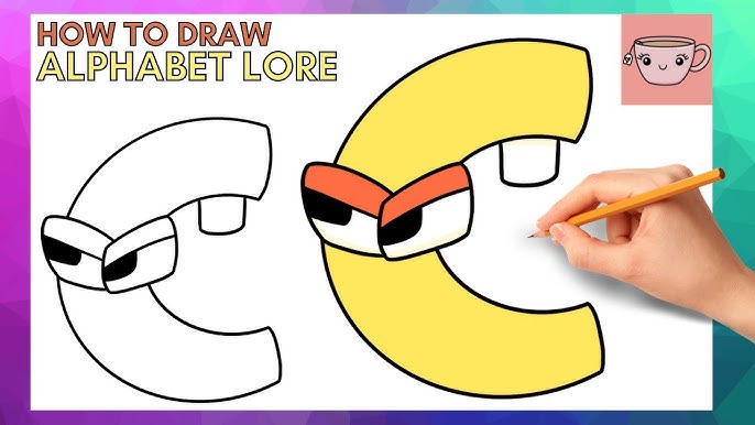 How To Draw Alphabet Lore - Lowercase Letter B  Cute Easy Step By Step  Drawing Tutorial 