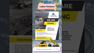 di butuhkan di 6 posisi Lowongan Kerja Kontraktor Pertambangan Skala Nasional | Info Loker Terbaru di butuhkan di 6 posisi Lowongan Kerja Kontraktor Pertambangan Skala Nasional | Info Loker Terbaru