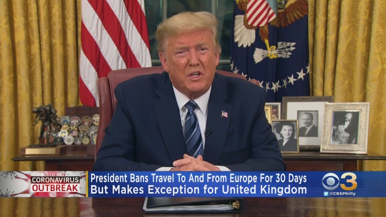 President Trump Announces Travel Ban To And From Europe For 30 Days