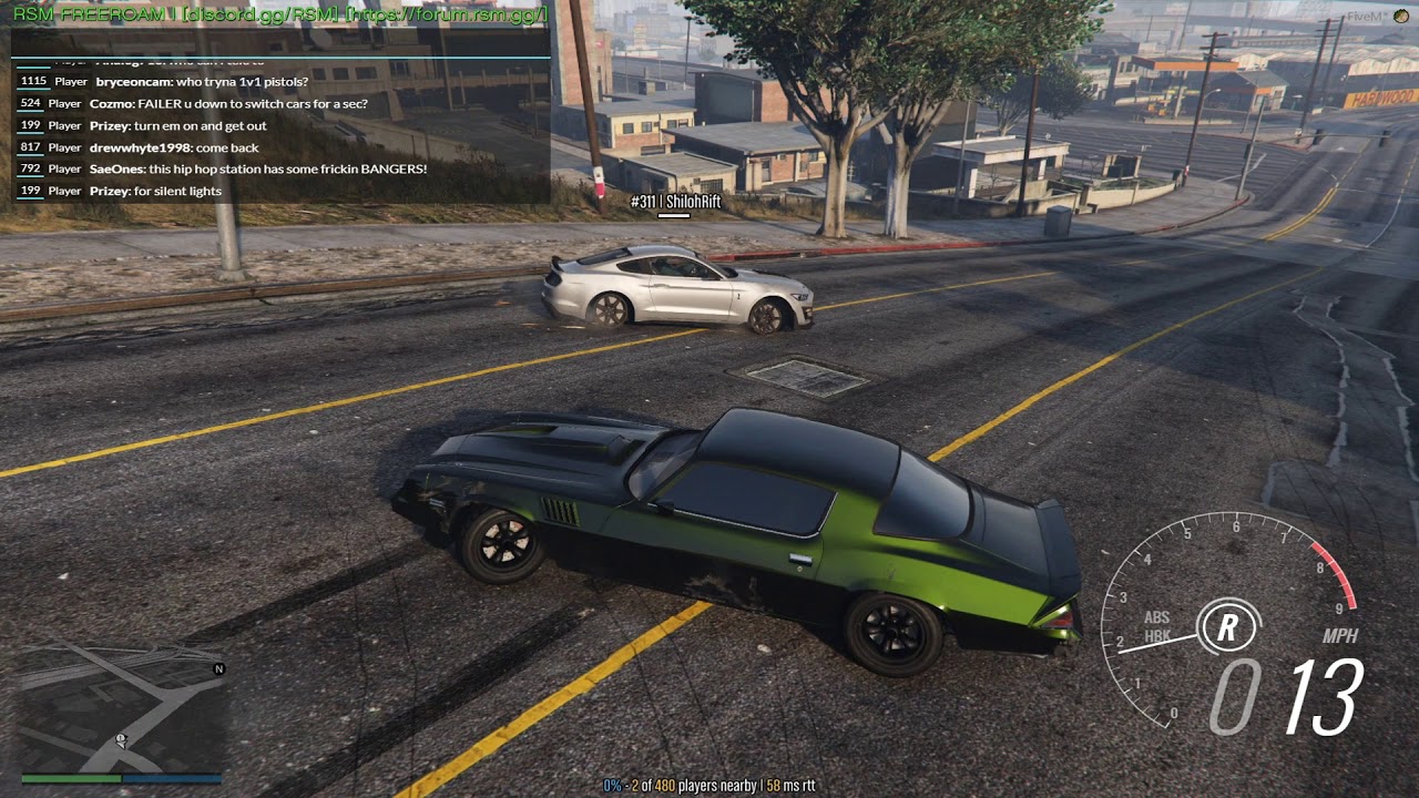 Gta V Pc Fivem Driving Around And Popping Tires Youtube