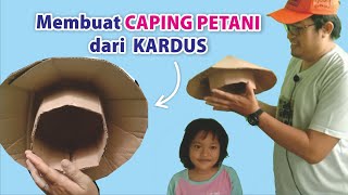 CARA MEMBUAT TOPI PETANI (CAPING) DARI KARDUS BEKAS