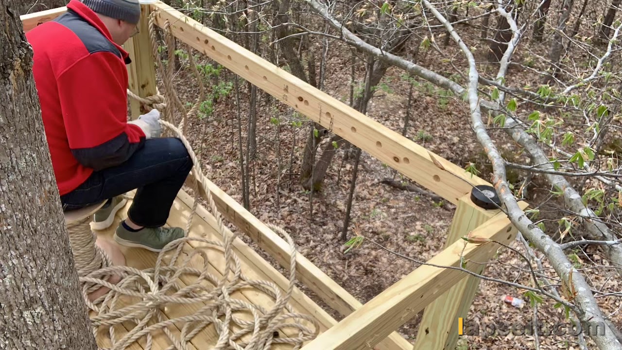 Rope Railing For A Treehouse 