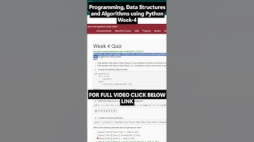 NPTEL Programming, Data Structures and Algorithms using Python Week 4 Assignment Answers noc25-cs89