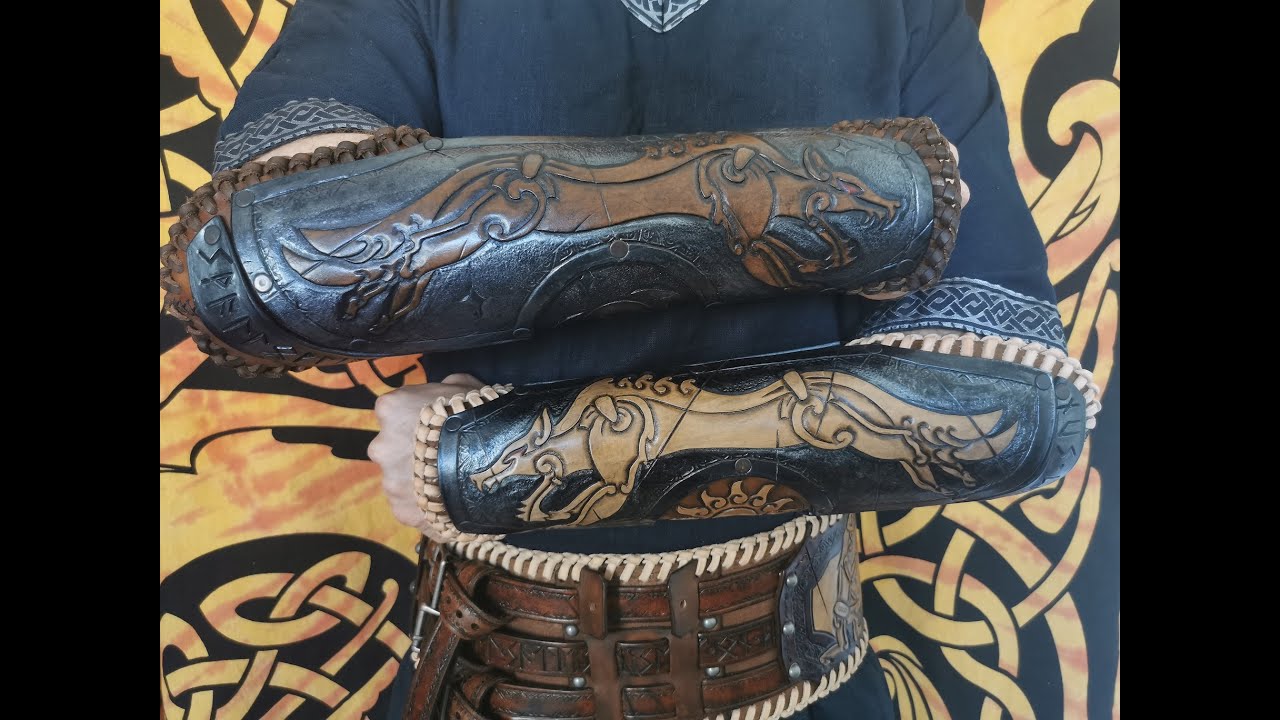 Leather Armor Tutorial - Viking Bracers Larp and Cosplay 