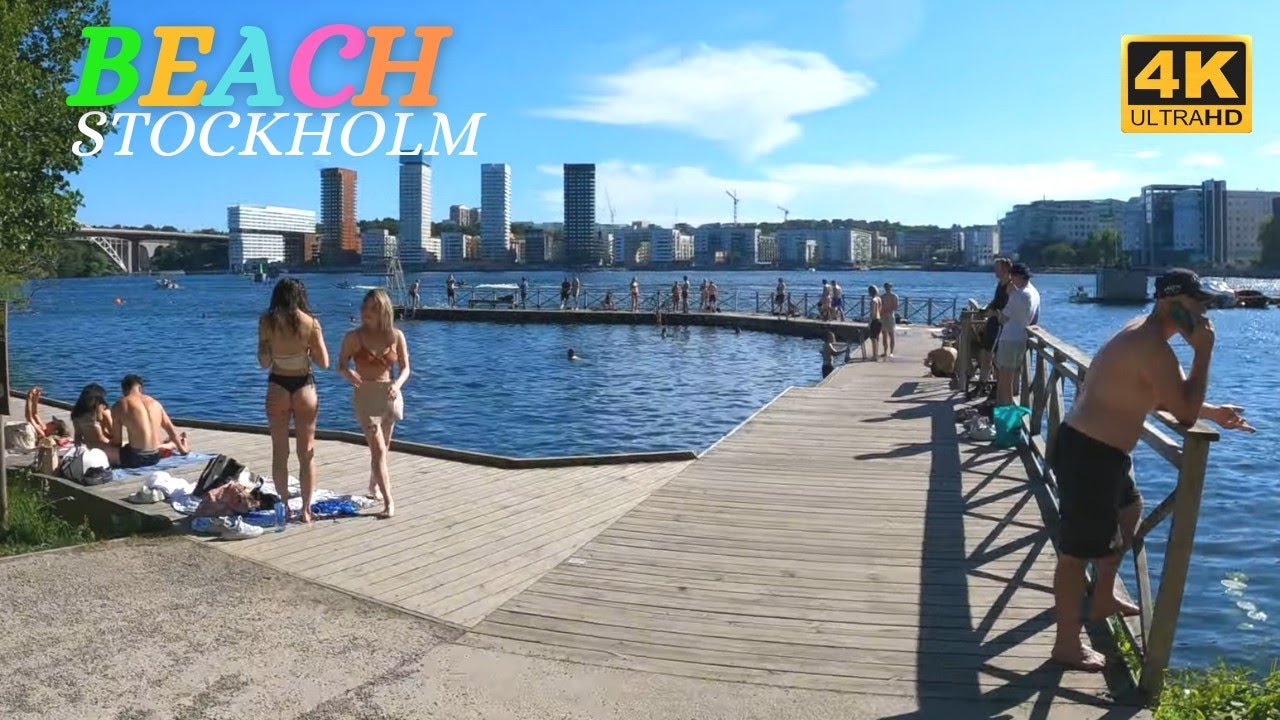 Sweden - Beach -Stockholm - Södermalm - Summer - 4K