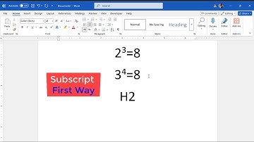 Two ways to change font to Superscript or Subscript in Microsoft  Word