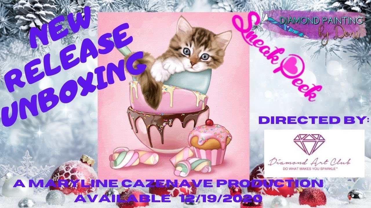 💎Diamond💎Art Club Sneak Peek - Maine Coon & Cupcake - YouTube