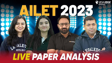 AILET 2023 Paper Solution | AILET 2023 Complete Live Paper Solving | AILET 2023 Difficulty Level