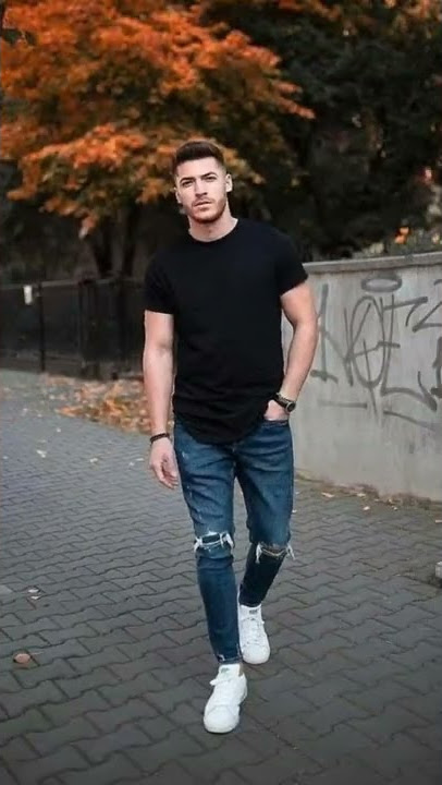 TOP 5 BLACK T-SHIRT COMBINATION FOR MAN🥰 #shorts
