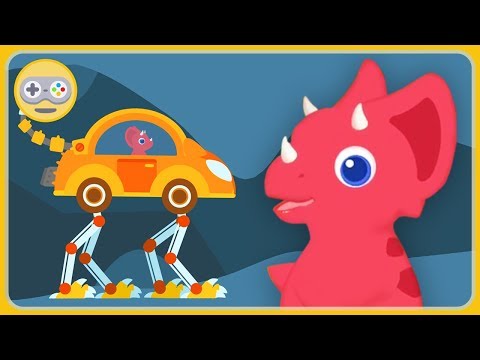 Видео: Машинки Трансформеры динозаврика Трицератопса. Игра для детей