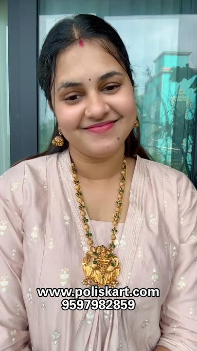 849/- Gold matte finished premium haram | order only at www.poliskart.com | 9597982859 #poliskart