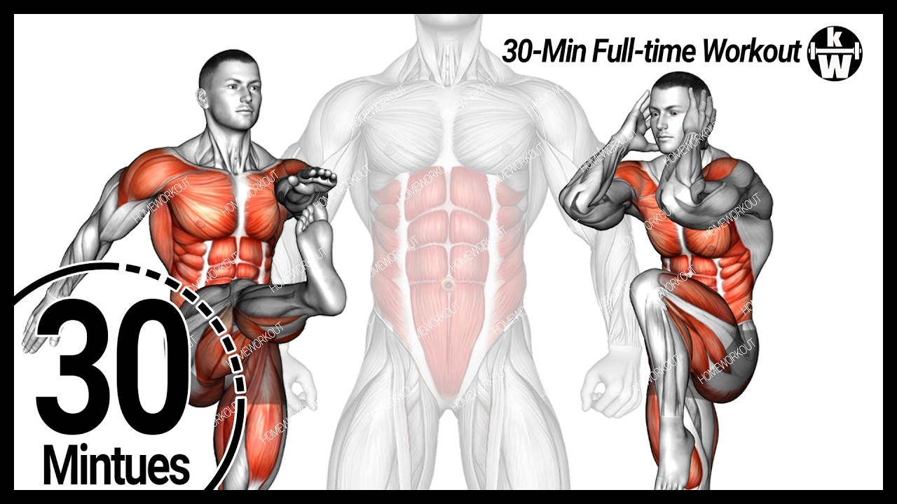 30 минут! Тренировка на пресс в положении стоя ➜ Легко получите шестикубиковый пресс дома.