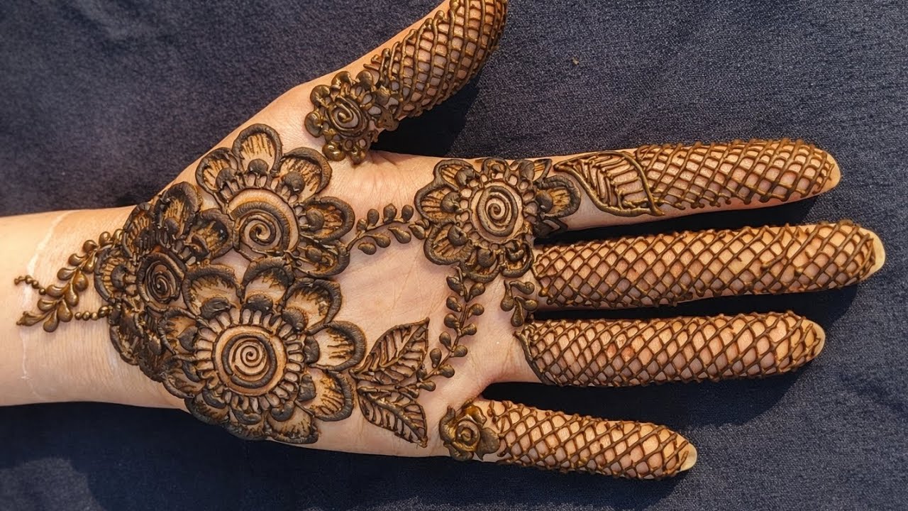 How to make easy and simple mehndi design | front hand | beautiful mehndi design | mehndi 