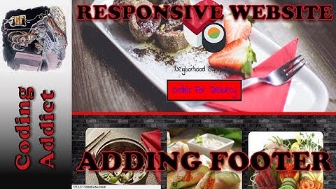 Responsive Website HTML5/CSS3/BOOTSTRAP/JQUERY 6 - Adding Footer