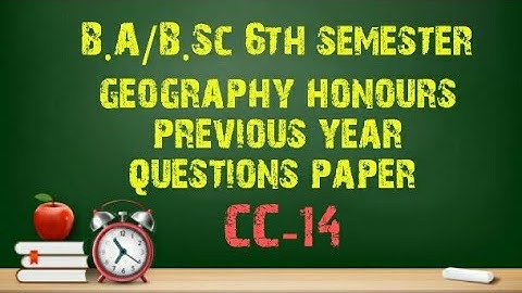 B.A/B.Sc 6th semester geography honours previous year #question paper #calcutta #university #exm
