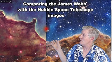 Comparing the James Webb Space Telescope Images with the Hubble