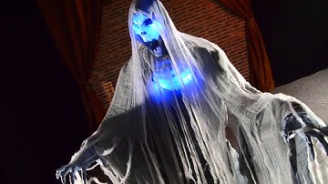 EVIL ENTITY LIFESIZE Haunted House 70in Halloween Prop Animated Ghost Zombie
