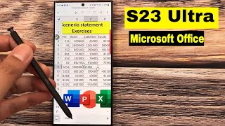 Samsung S23 Ultra: Microsoft Office - How to Use Excel , PowerPoint and Word with S-Pen screenshot 3