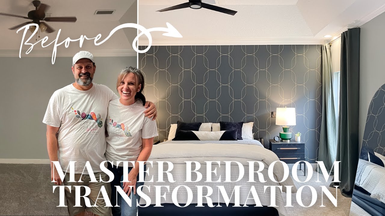 Master Bedroom & Bathroom Makeover || Wallpaper Ideas || 2024 Interior ...