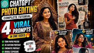 ChatGPT Photo Editing Tutorial Telugu | 4 Viral Editing Prompts 2026 screenshot 5