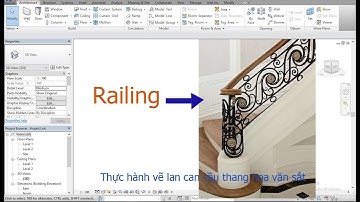 lan can cầu thang revit